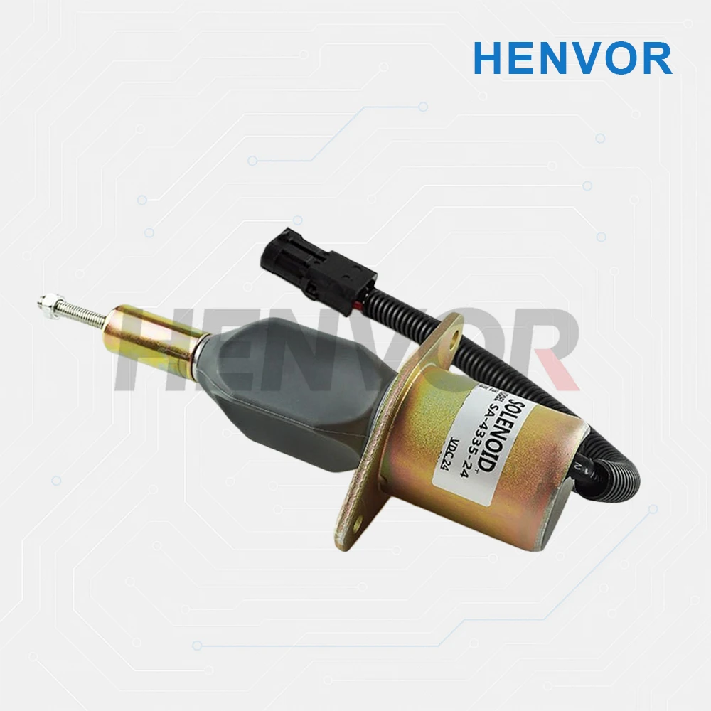 SA433524 Shut Off Solenoid Valve 3930234 3930233 3923680 Excavator Engine Stop Control Component
