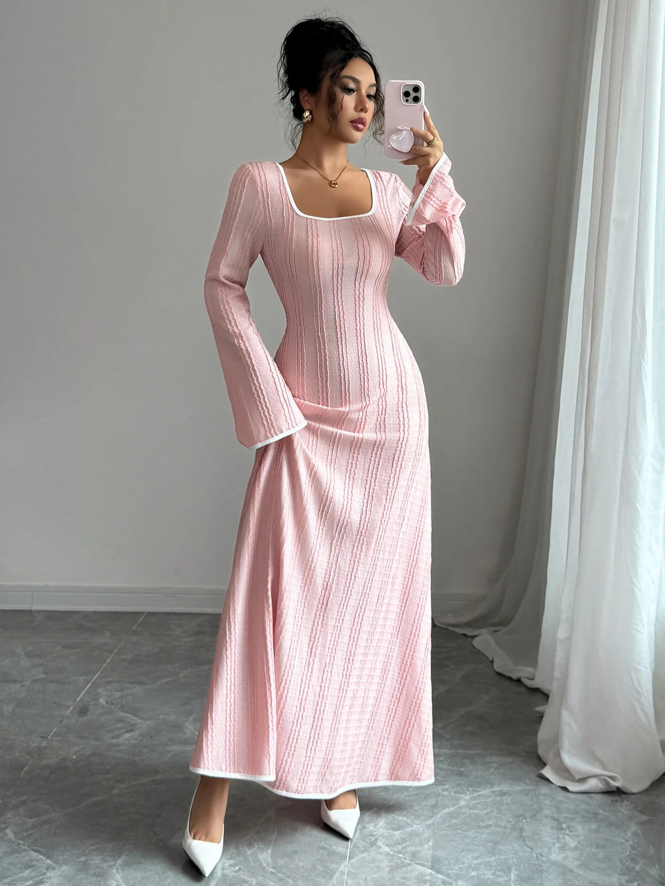 Vestidos femininos vestido medusa primavera cupro ilhó amarrado em camadas plissado cottagecore floresta pastoral bonito picante toda a temporada