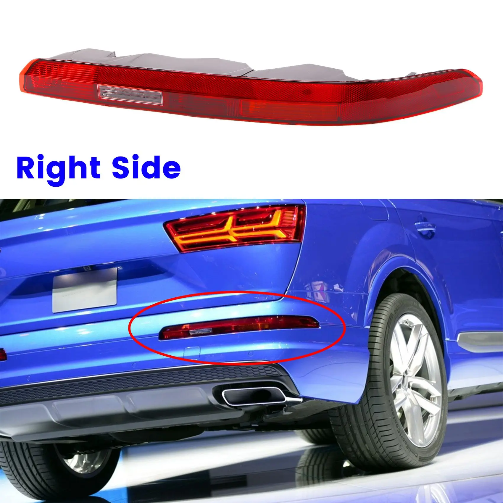 1PCS Car Right Side Rear Bumper Light with 4 Bulbs Lower Tail Light for 2016-2018