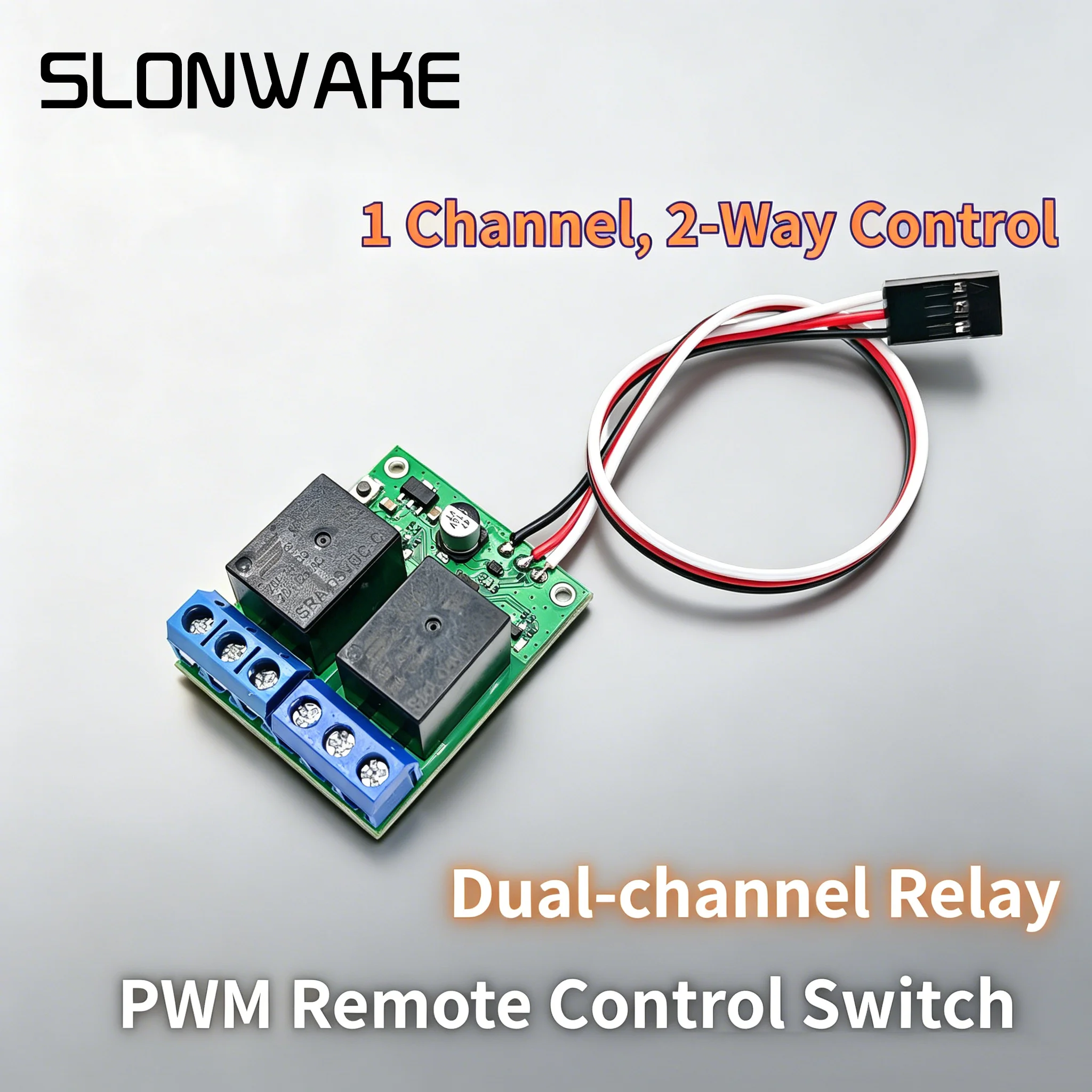 SLONWAKE S2014 Adjustable PWM Delay Relay Module Dual Channel 0-99.9s Timer 3/2-Level Control NO/NC Contact for Arduino DIY