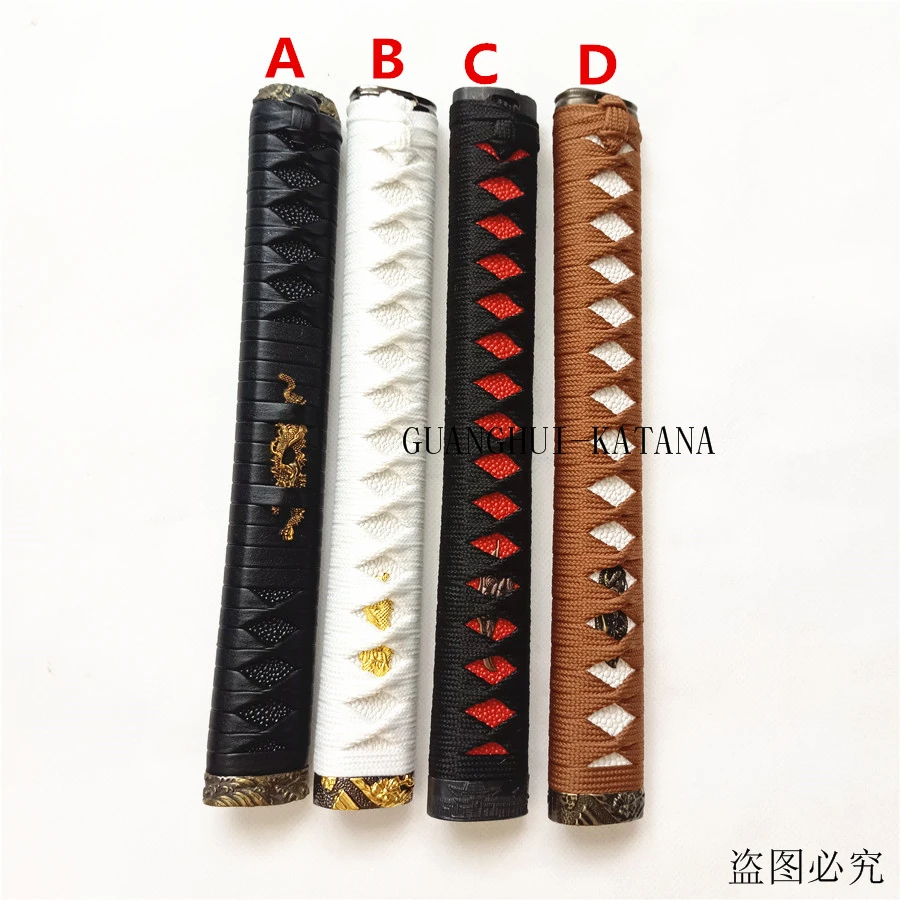 

Handmade Japanese Samurai Sword Handle Tsuka Set Kirsite Tsuka/Fuchi Kashira Katana/Wakizashi DIY Accessory 15cm*20cm*26cm*30cm*