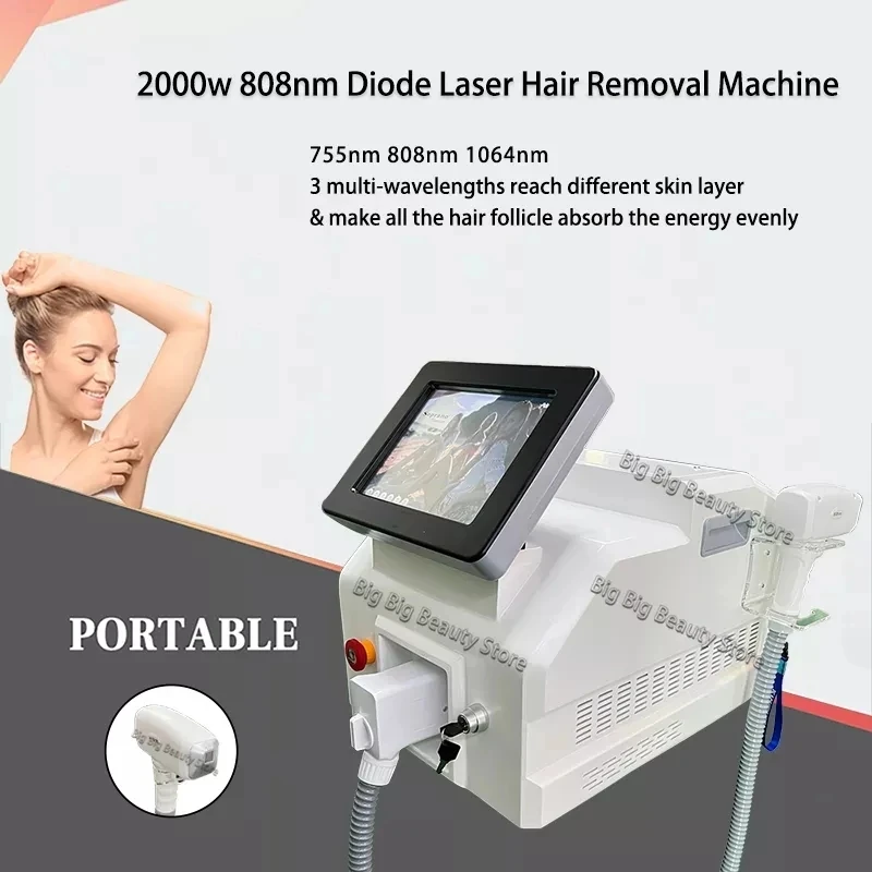 

NEWEST 808NM diode laser hair removal machine 755nm 808nm 1064nm ICE Hair Removal Laser remove hair machine