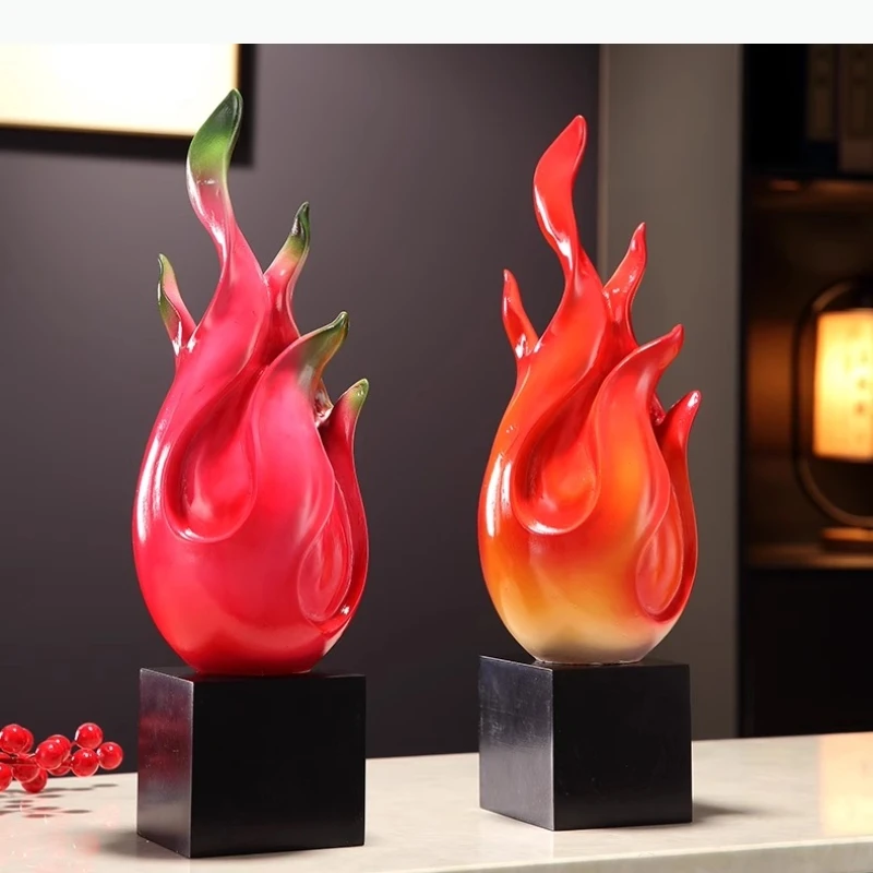 Fire Induced Wealth Ornament Resin Art Sculpture Desktop Display Pitaya Statue Gift Decoration Crafts Miniatures