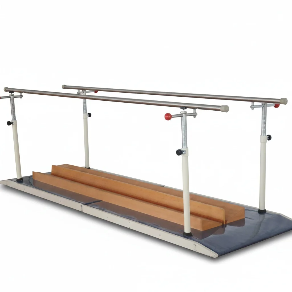 Rehabilitation Parallel Bars, 335cm Powder-coated Steel, Height Adjustable Parallel Bars, Physical Therapy Equipment