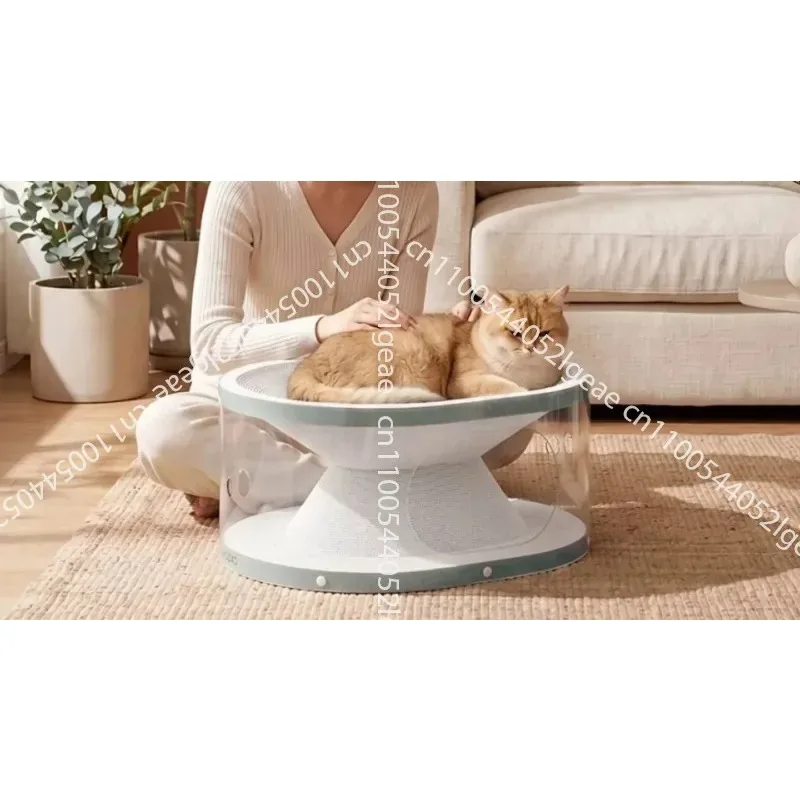 Double-layer Transparent Cat Scratching Board Wear-resistant and Non-crumbling Corrugated Paper Grinding Claws Cat Nest