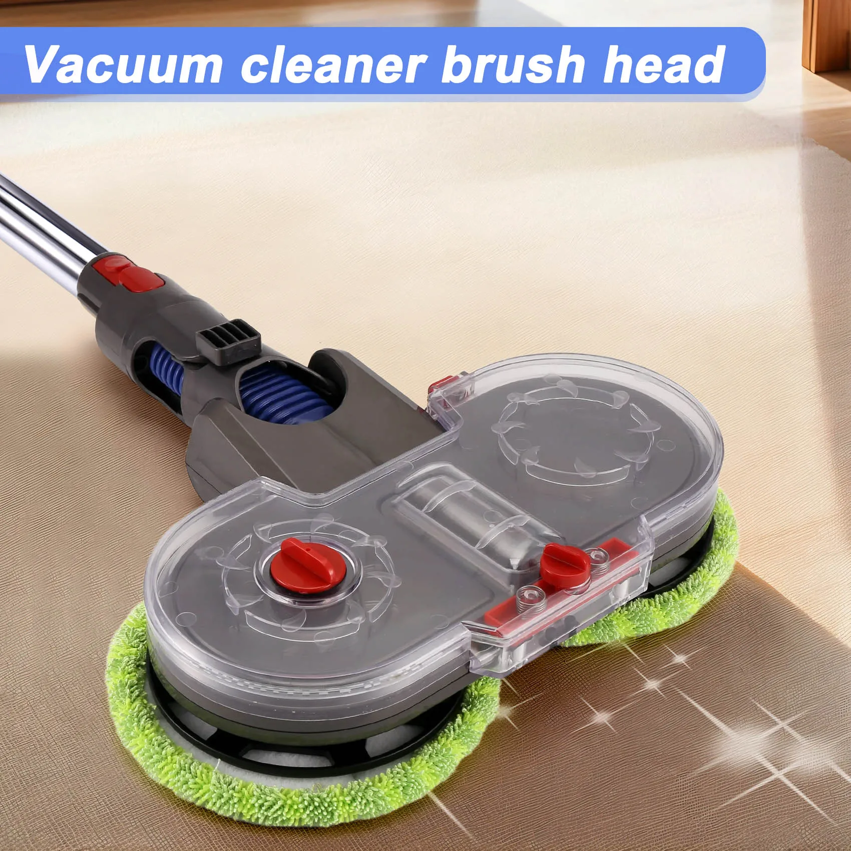 

Насадка-электрическая швабра Luckshopping для пылесосов Dyson V15 V11 V10 V8 V7 с отсоединяемым резервуаром для воды и 6 многоразовыми насадками для швабры