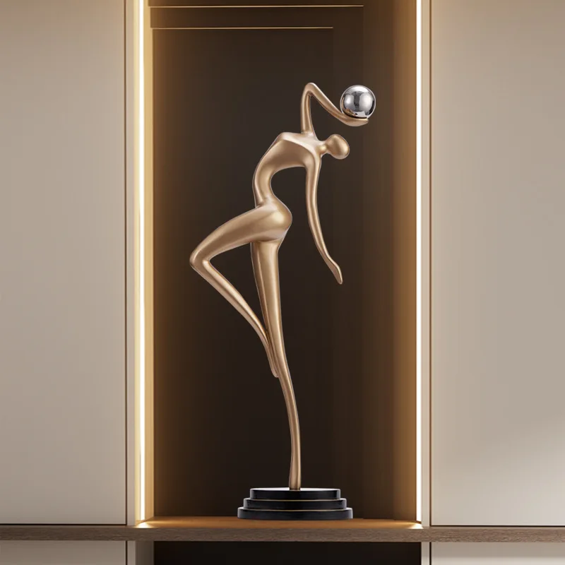 Minimalist modern abstract character art sculpture decorations, living room foyer model room