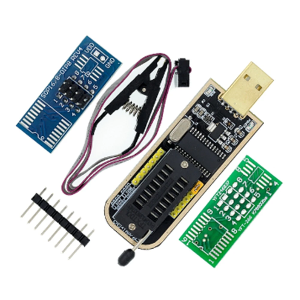 CH341A 24 25Series EEPROM Flash BIOS USB Programmer Module+SOIC8 SOP8 Test Clip for EEPROM 93CXX / 25CXX / 24CXX DIY KIT