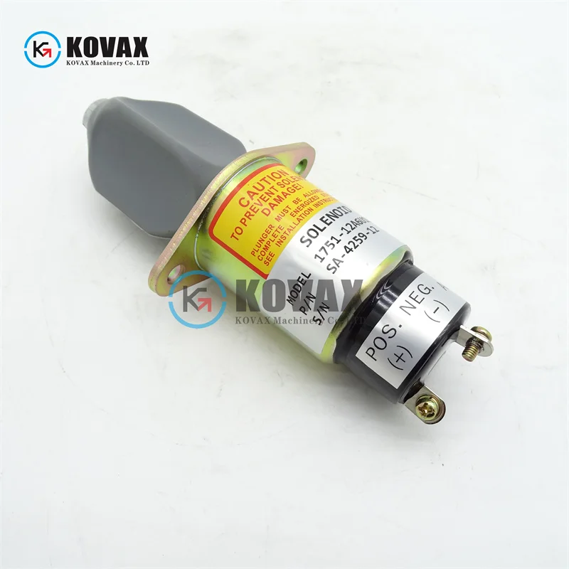 1751-12A6U1B1S5 SA-4259-12 VDC12 Engine stop solenoid valve For Engine Excavator Parts