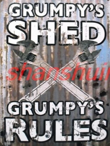 Grumpys Shed Sign Man Cave Garage Shed Funny Gift workshop Mechanic