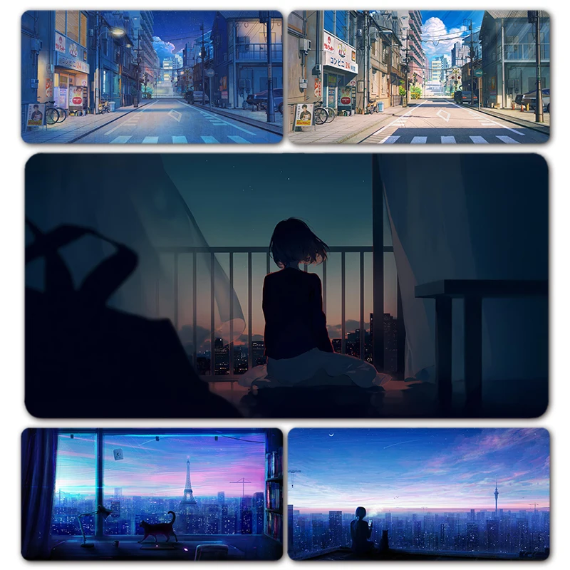 

Классическое городское небо Иллюстрация Метеоритная съемка Звезда Ночной пейзаж Аврора Вид Дизайн Коврик для мыши Коврик для мыши XXL Коврик для клавиатуры Настольный коврик