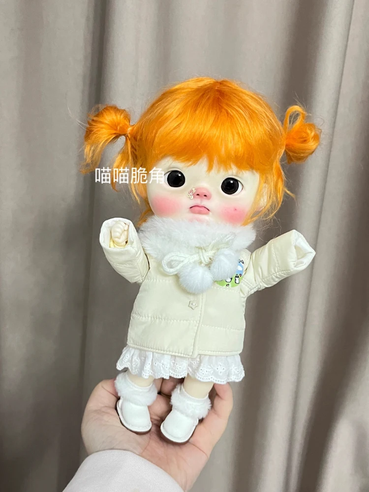 L01-X003 ألعاب أطفال 1/6 gl BJD DD SD MSD دمية أحذية الشتاء الأبيض الوردي الثلوج مشعر الأحذية 1 زوج