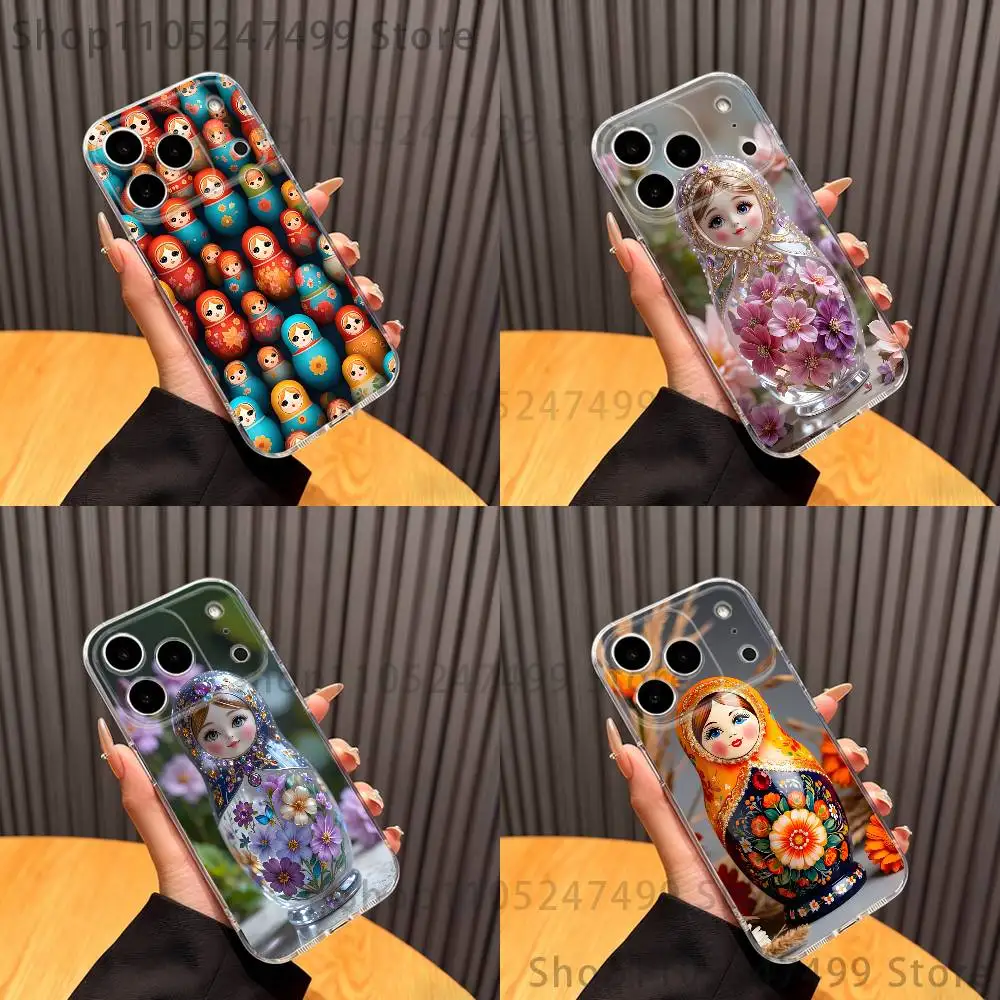 

Russian Doll Matryoshka Phone Case For iPhone 17,16,11,15,13,14,12,Air,Mini,Plus,Pro,Max,Plus,E Clear Soft Shell