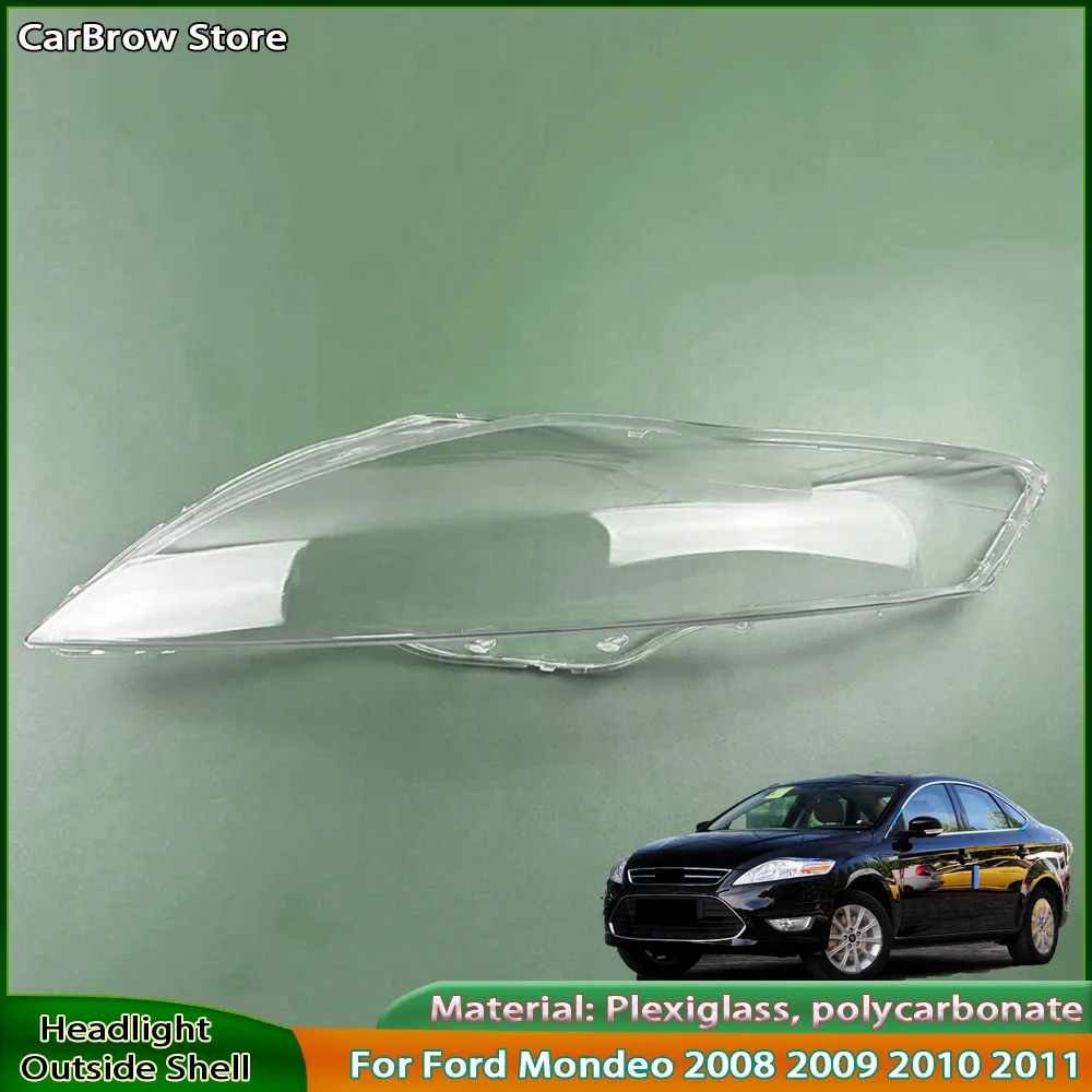 

For Ford Mondeo 2008 2009 2010 2011 2012 Front Headlight Cover Headlamp Lamp Shell Mask Lampshade Lens Plexiglass
