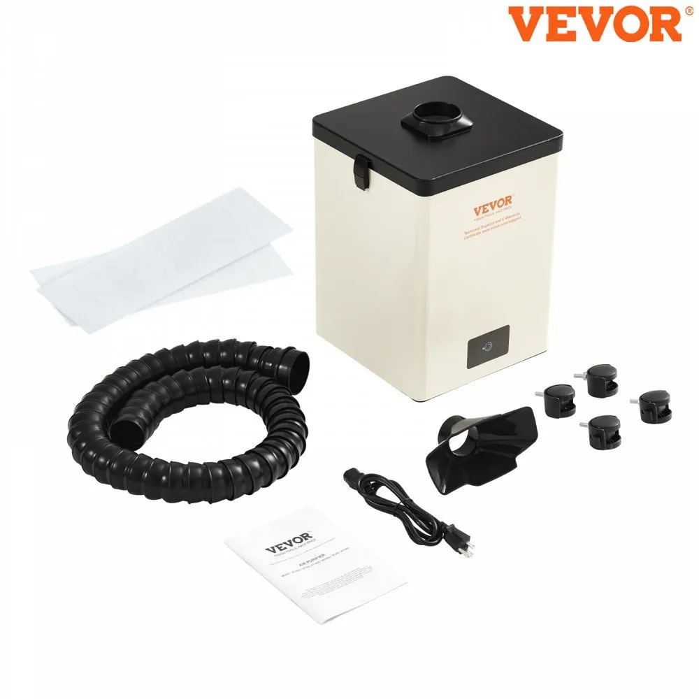 VEVOR ekstraktor asap solder, alat pemurni asap 100W/150W dengan filter 3 tahap, pemurni hisap kuat untuk ukiran las DIY