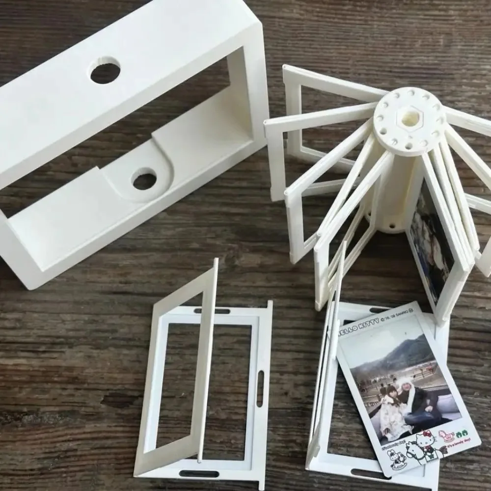 

Transparent 3D Rotating Photocard Holder Protective Easy To Install Rotating Photo Holder Idol Card Collect Book Multi-purpose