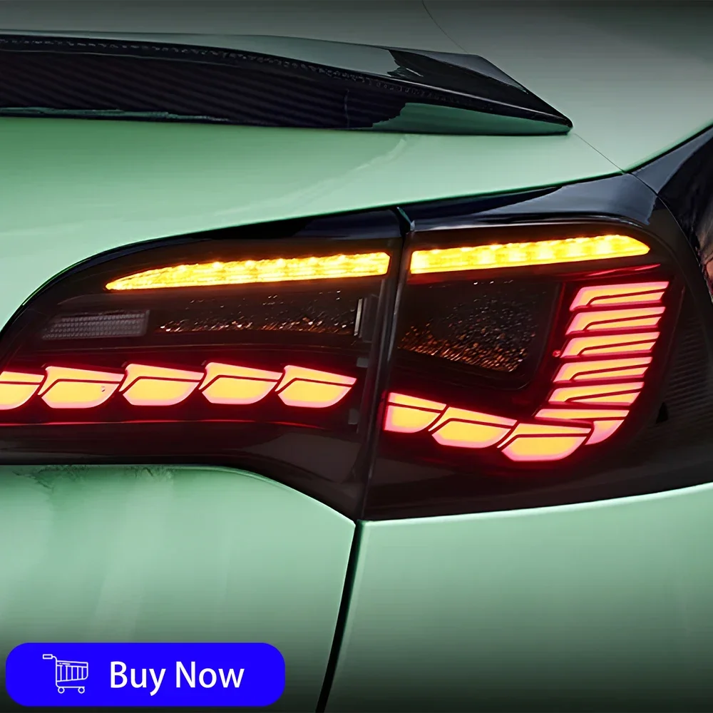 For Tesla Model 3 Model Y 2019-2023 Car Taillights Assembly LED Auto Rear Lamps Upgrade Dragon Scale Taillight Tool Accessories