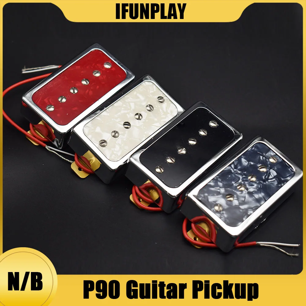 P90 Style Electric Guitar Pickup Humbucker Size Single Coil Pickup Neck Bridge Guitar Parts and Accessories