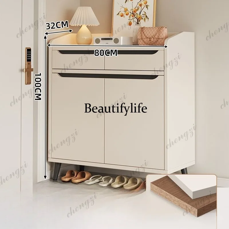 A73 Shoe Cabinet for Home Entry, Entryway, Entryway Storage, Simple Integrated Wall-Against Wall, Large Capacity