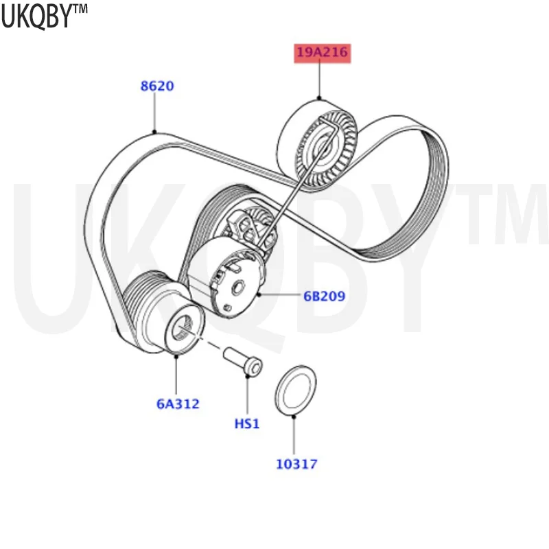 La nd Ro ve r's second-generation Fr ee la nd er 2006-2014 Repair kit - Pulley tensioningLR006076 LR004668