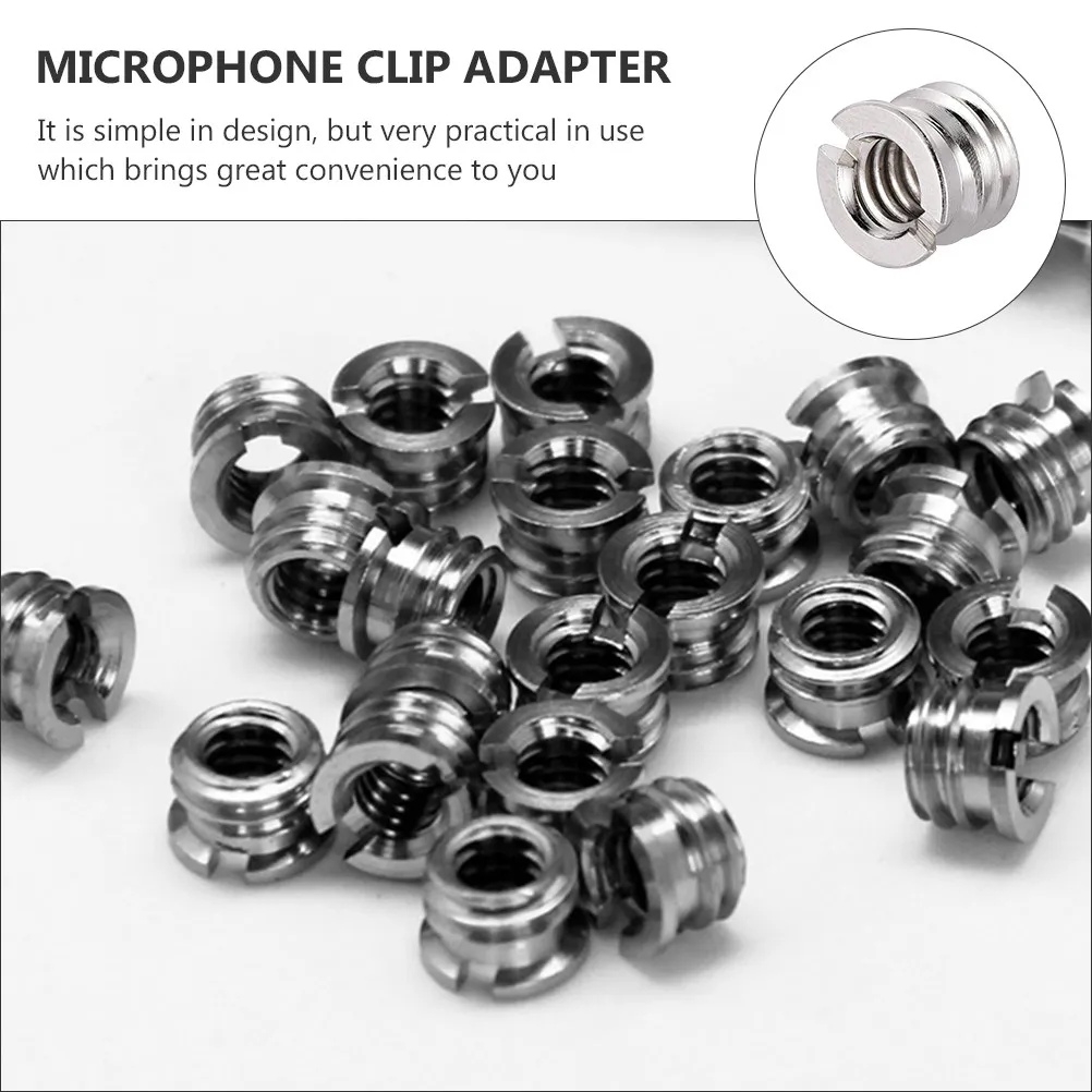 20pcs Mic Clamp Screw Adapter: 1/4