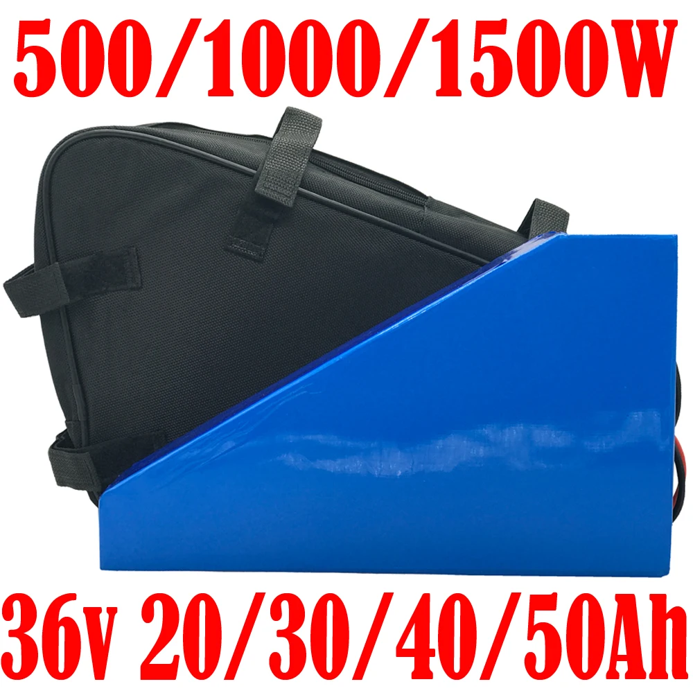 

18650 cell Triangle ebike battery 36v 1000W 750W 500W 350W 250W batteries 36v 20Ah 30Ah 40Ah 50Ah electric bike lithium batttery