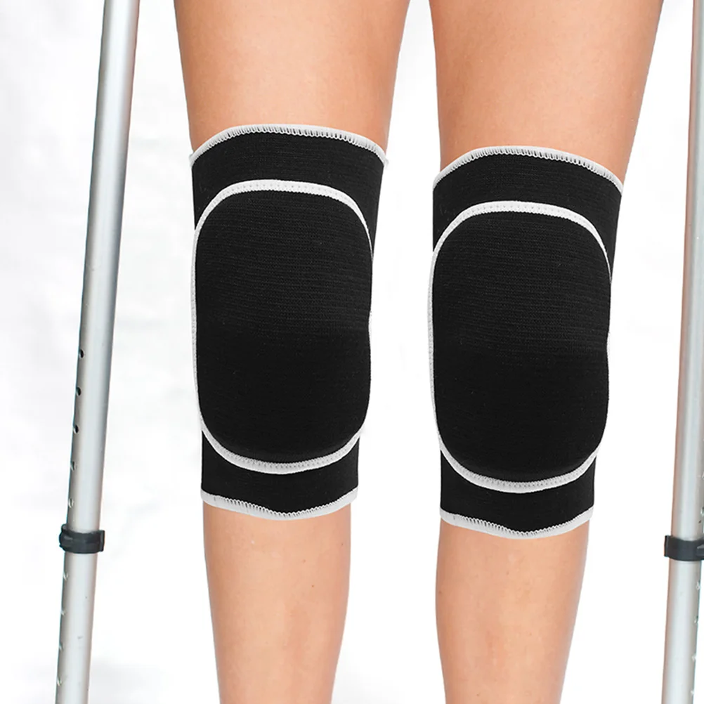 2 pares de joelheiras de esponja espessada faixas de basquete futebol patinação antiderrapante guardas