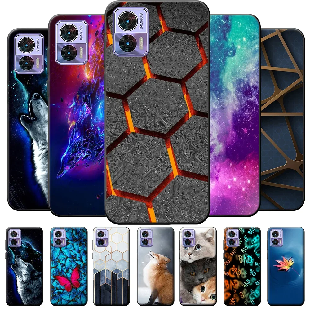 For Motorola Edge 30 Neo Case Edge30 Neo Cover Case For Moto Edge 30 Neo Phone Cover Animal TPU Soft Silicone Shockproof Fundas