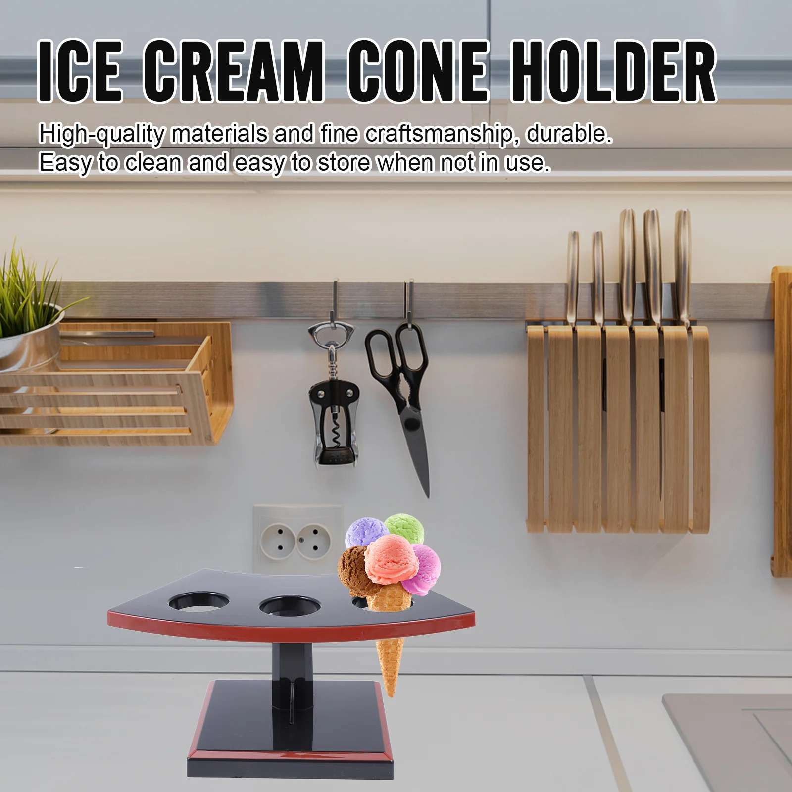 

Plastic Cone Stand For Sushi Hand Roll Ice Cream Holder Kitchen Gadget Food Server Storage Rack Party Dessert Display