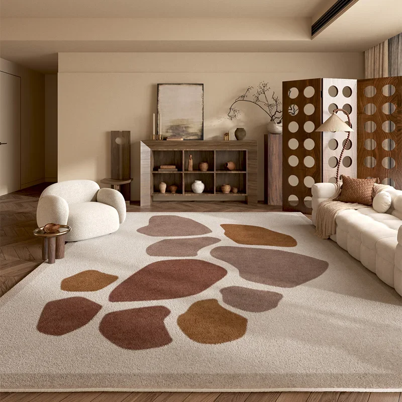 Retro Style Living Room Decoration Plush Carpet Large Area Rugs for Bedroom Thick Washable Lounge Floor Mat Home Fluffy Soft Rug