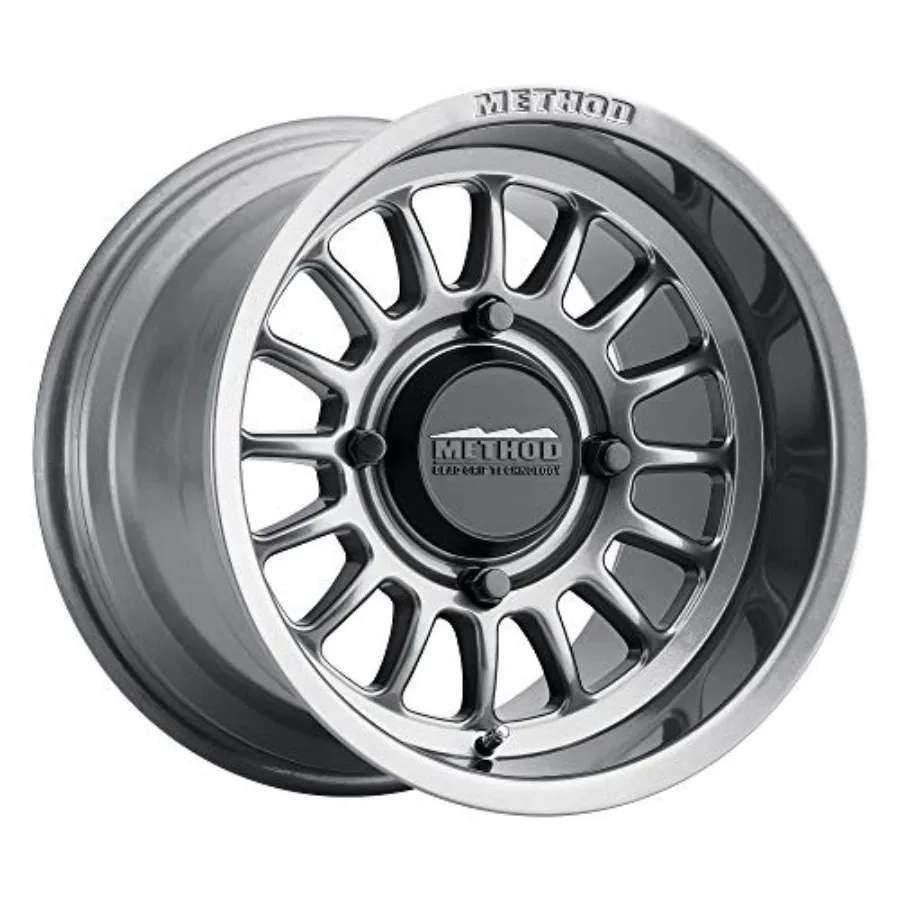 

411 Gloss Titanium 15x7 4x136 13mm Offset 4.5 Backspace Wheels for Performance SUVs and Trucks