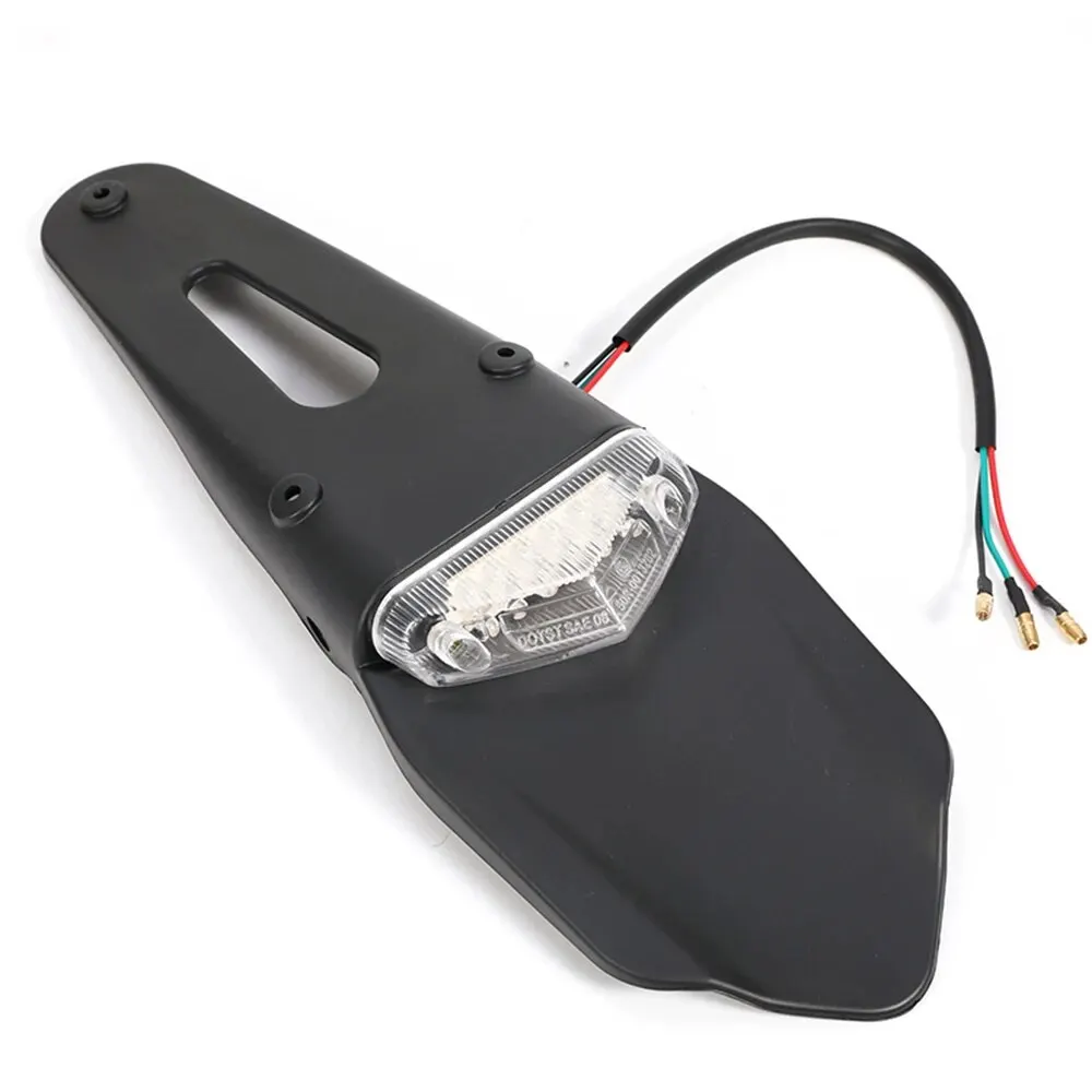 Motorcycle Rear Fender With 12V LED Taillight Brake Lamp Universal Fit For SUZUKI HUSQVARNA DRZ40 TE250 RMZ250 TE300 RMZ450