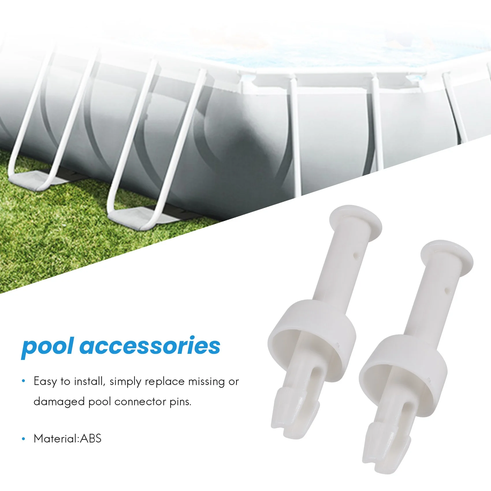 A45F-20 Buah Pin Sambungan Kolam ABS, Segel Set Tutup 6Cm/2,36 Inci untuk Suku Cadang Pengganti Kolam Renang Intex 28270-28273