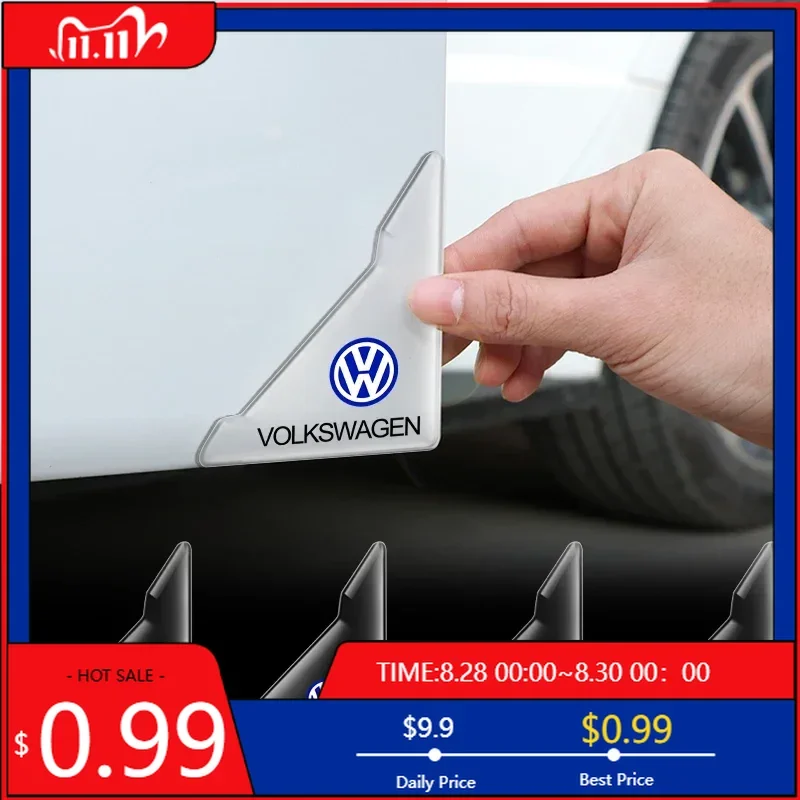 

VW GTI GOLF 2026 Лидер продаж для VW VOLKSWAGEN, 2 шт., прозрачные защитные чехлы для углов дверей автомобиля, защита от столкновений, царапин для V