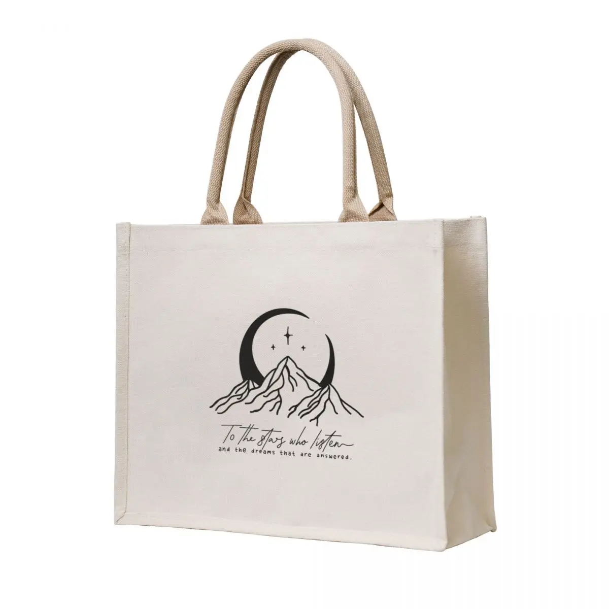 

To the stars who listen and the dreams that are answered - A Court of Thorns and Roses Tote Bag Canvas stote bag