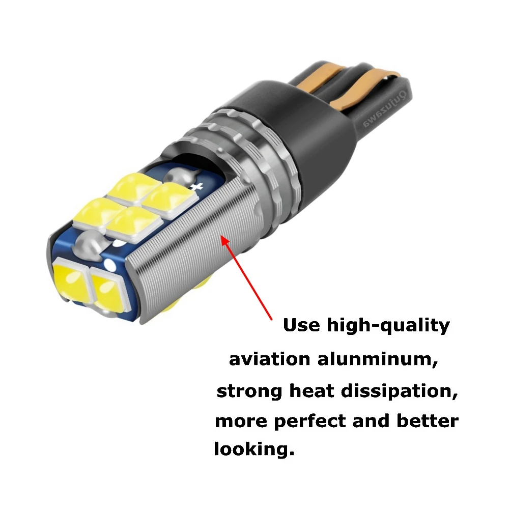 2/4PCS T10 LED W5W Led Bulbs Super Bright Auto Interior Reading Dome Lamp WY5W Car Turn Side Bulb Parking Light White Orange 12V