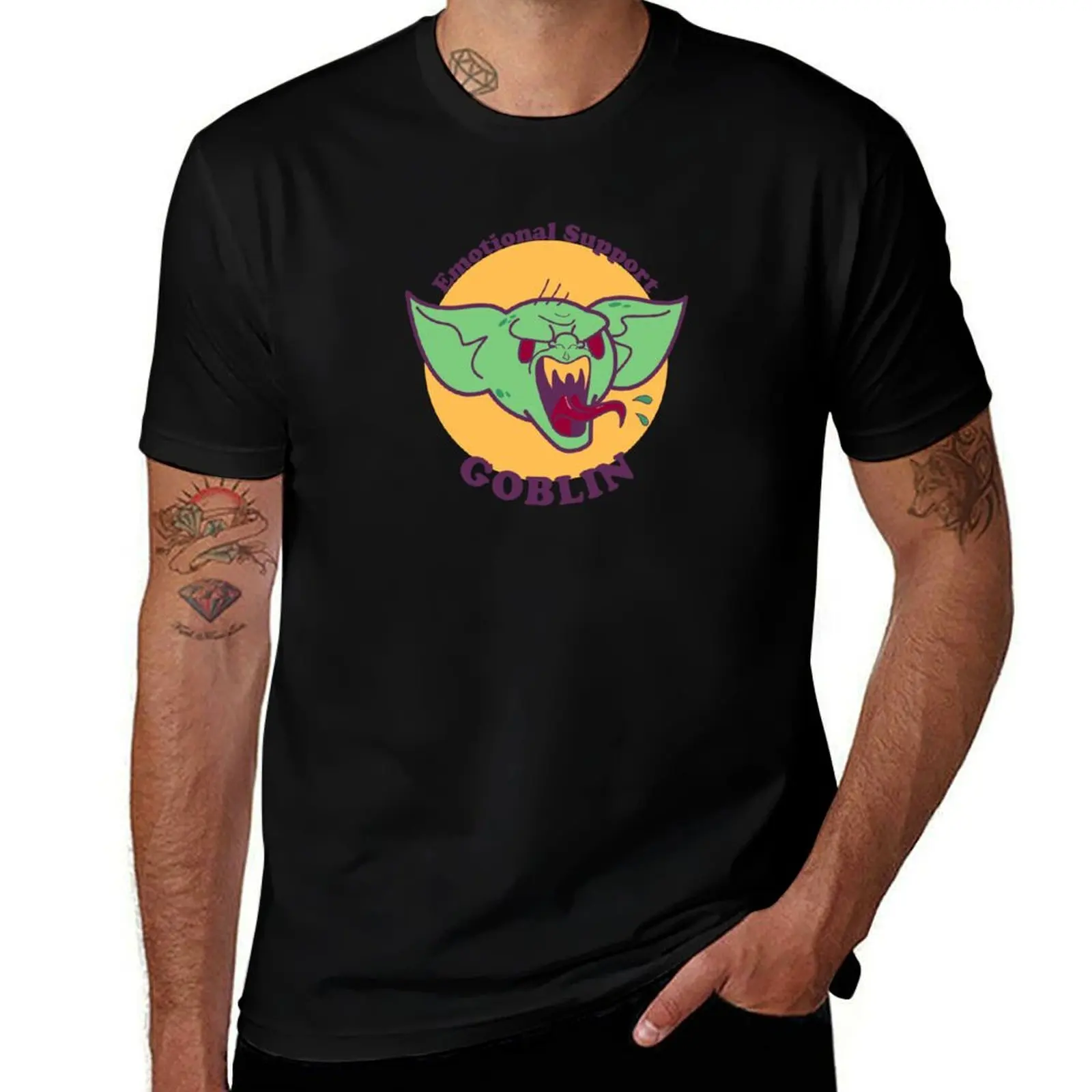 Emotional Support Goblin T-Shirt All Match Basic Short Sleeve Top