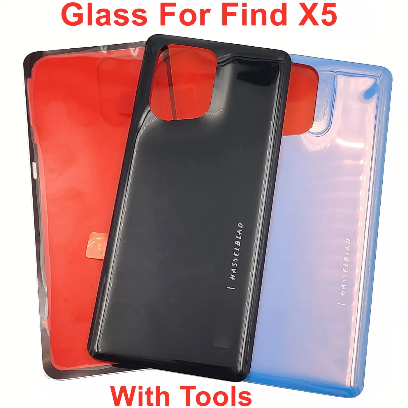 A+++ Glass Battery Cover For OPPO Find X5 Hard Back Door Lid Rear Housing Panel Case Shell With Glue Sticker Adhesive