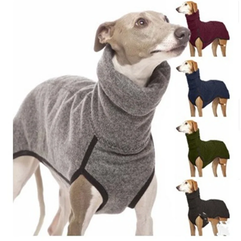 Coat Dog Pet Winter High Collar Jacket Great Dane Greyhound Pitbull Clothing Pets Jumper Sweater Medium Big Dog Clothes