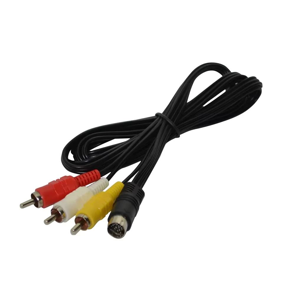 High Quality 1.8m Nickel Plating AV Cable for SEGA Saturn for SS 3RCA Cord Audio Video Cable