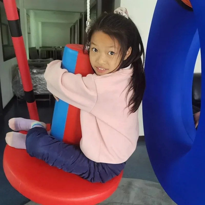 Kids Sensory Swing Upright Barrel Swing Kids Physical Exercise Equipment Autism Swing Kids Autism