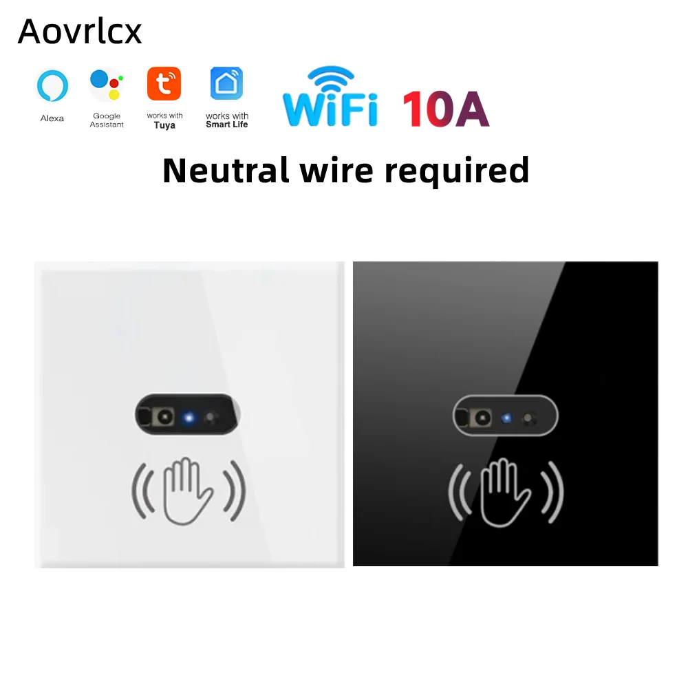 

Aovrlcx Tuya WiFi Smart Switch Wave Senssor Move WiFi Switch Infection light Switch No Need Touch IR Motion Activated Switch