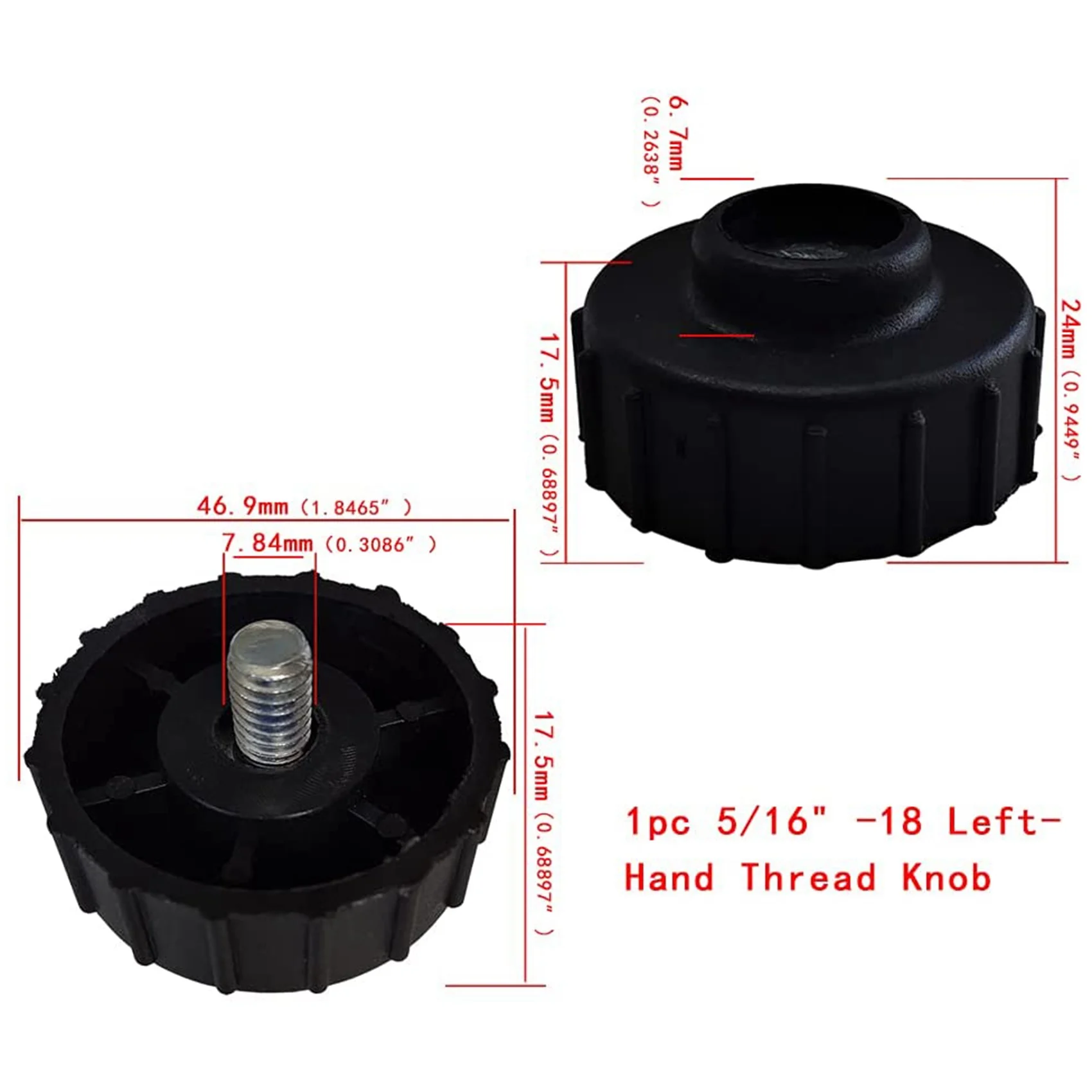 String Trimmer Head (10 mm x 1.25 mm) Knob Bumps for Homelite Ryobi MTD McCulloch Craftsman Toro ST155 ST165 ST175