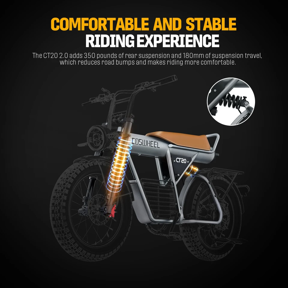 Coswheel Electric Bike CT20 1500W 48V 25AH Electric Motorcyle Drit Bike Ebike Fat Tire Bicycle Bikes Adult Electric Bicycle image 5