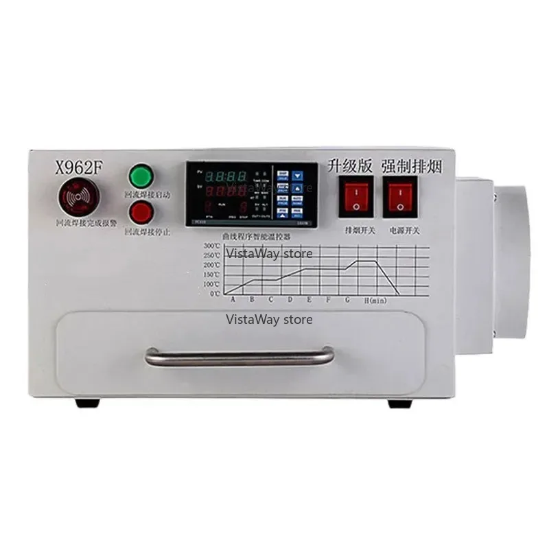 Hot Sale Small Reflow Bench Curved Intelligent SMT SMT SMT Machine Precision Pumping PCB Smoke Exhaust Energy-saving Reflow