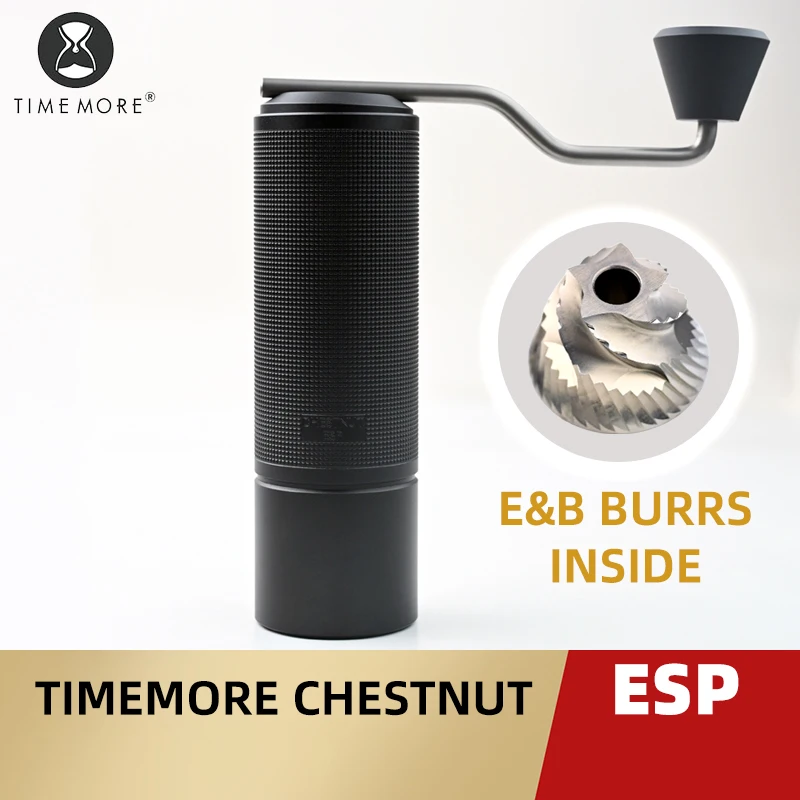 

Ручная кофемолка TIMEMORE Chestnut ESP 420 из нержавеющей стали, с жерновами E&B, портативная профессиональная ручная кофемолка для эспрессо