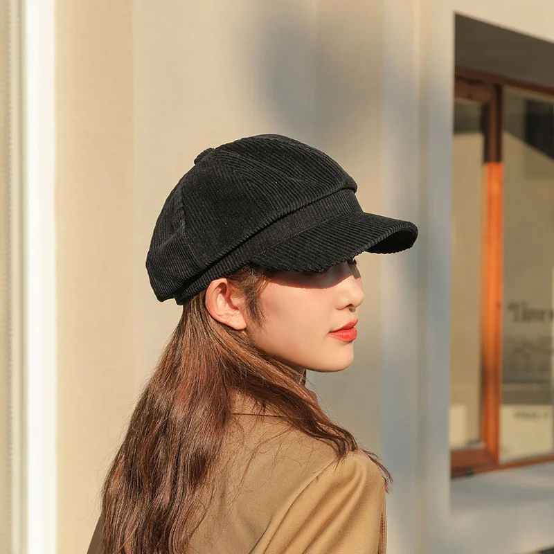 Hats for women retro Korean version of the British octagonal hat four seasons literary leisure beret cap S61