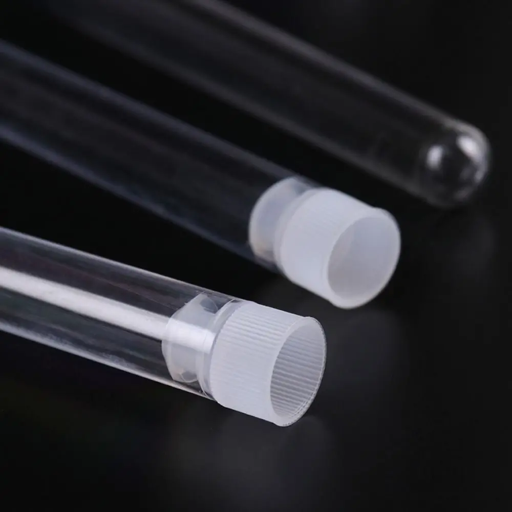 10PCS Powder Craft Plastic Bottle Translucent with Cap Test Tubes 15x150mm Pill Liquid Capsule Storage Vials Sample Container