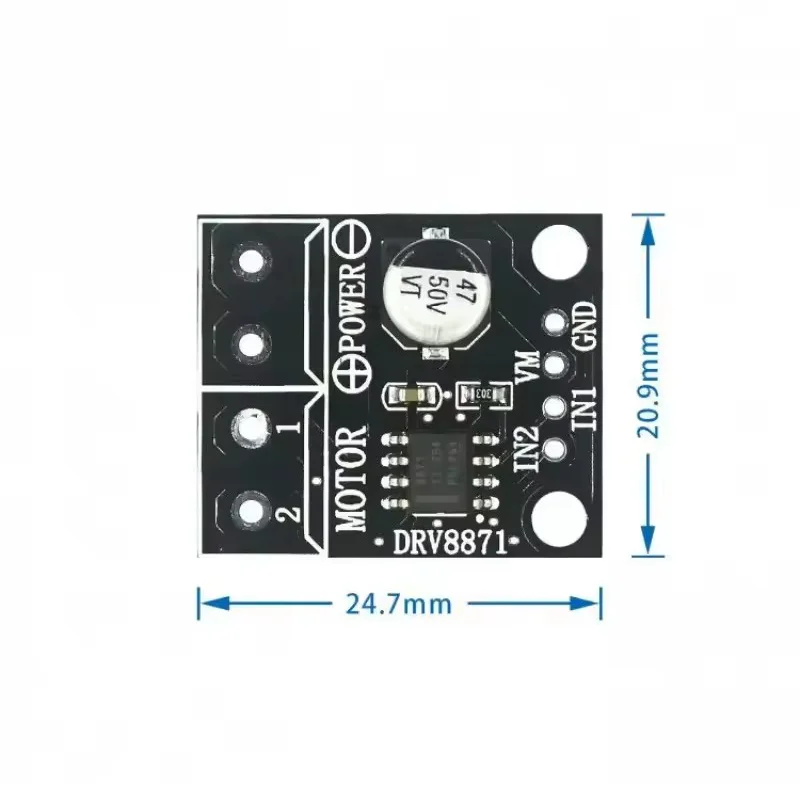 DRV8871 H-Bridge Brushed DC Motor Driver Breakout Board For Arduino PWM Control 3.6A Max Internal Current Sense 6.5V To 45V