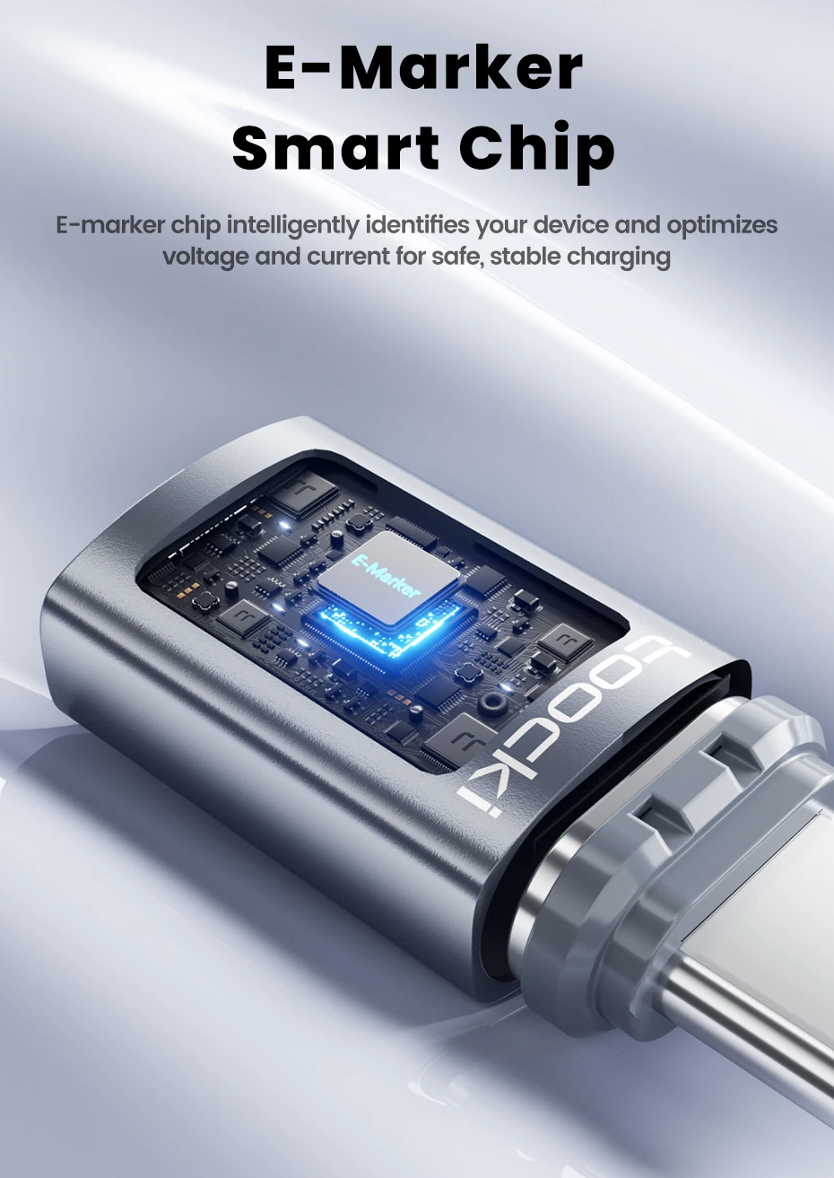 Toocki Magnetischer 240W Adapter OTG Typ C auf Typ C Weiblich zu Männlich USB4.0 80Gbps Schnellladung USB C zu Typ C Konverter – Detail 10